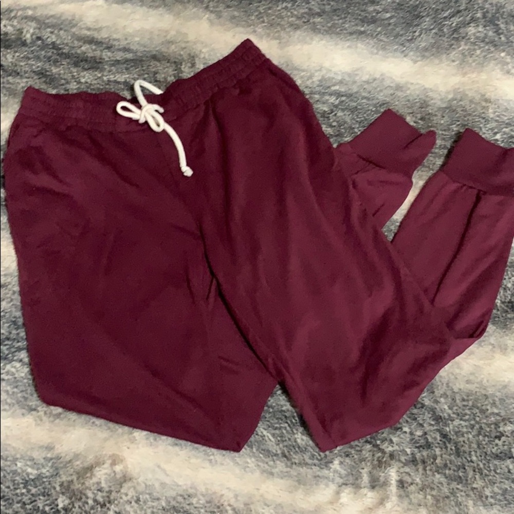 red joggers